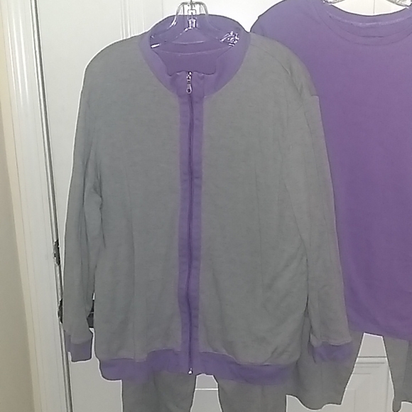 5pc lav/gray weekend set - Picture 2 of 12